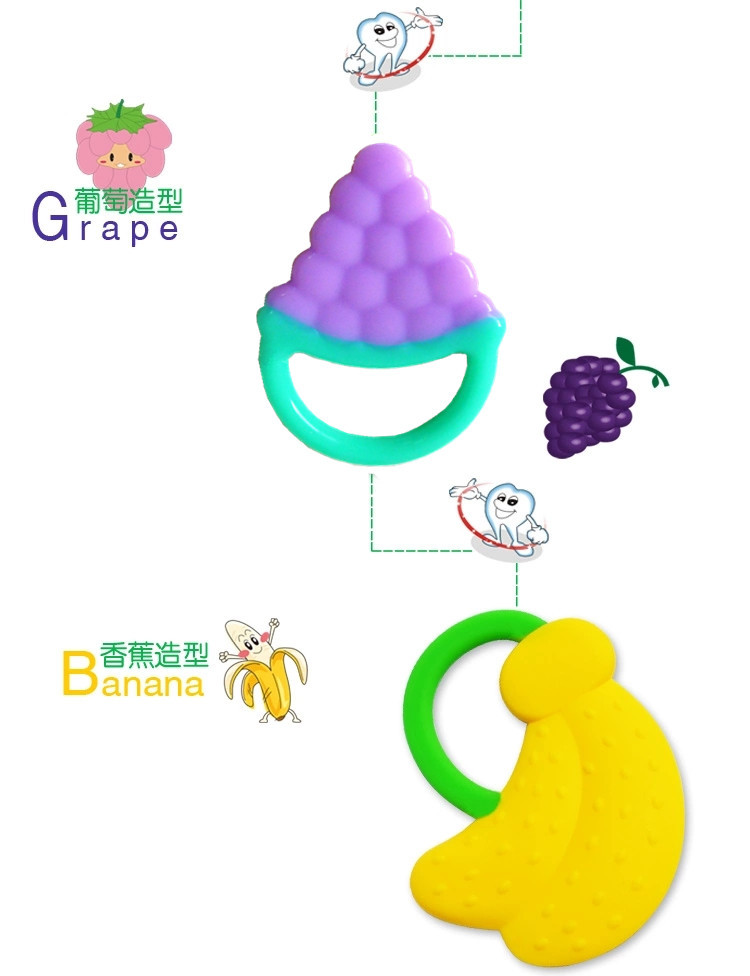 兒童硅膠牙膠,水果圖案牙膠 兒童硅膠牙膠,水果圖案牙膠