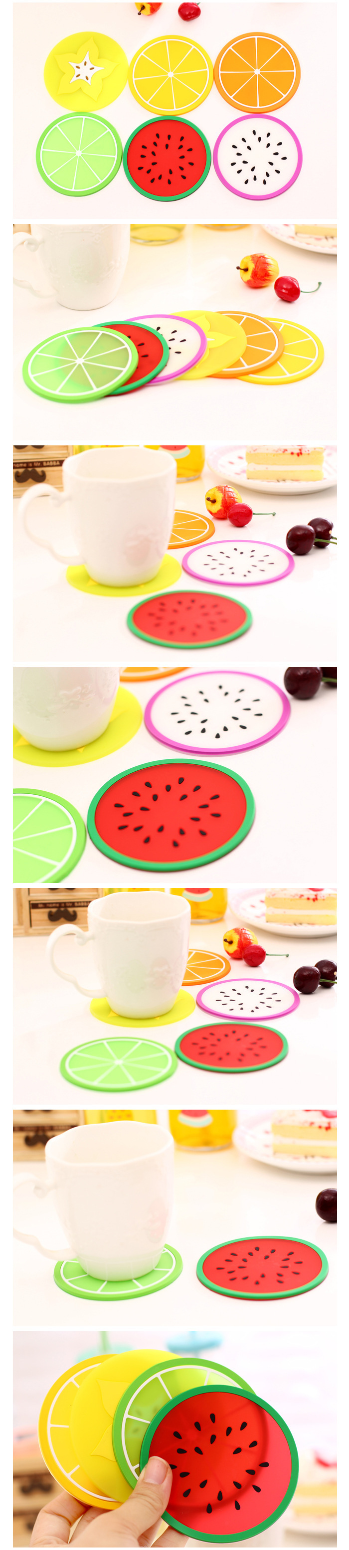 硅膠杯墊,水果杯墊,果凍色隔熱墊 硅膠杯墊,水果杯墊,果凍色隔熱墊